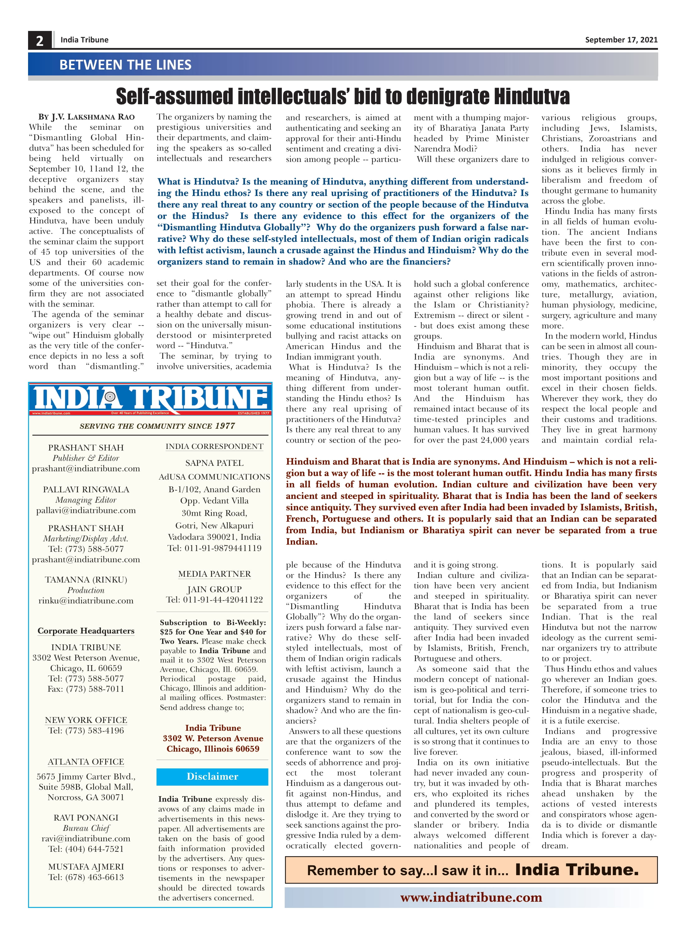 India Tribune Four