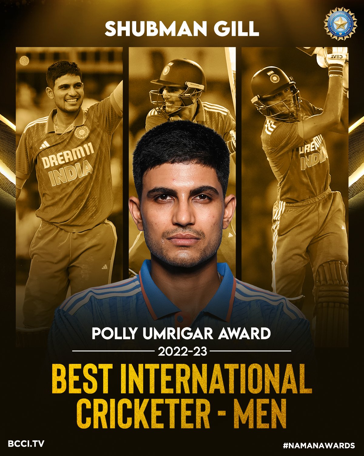 BCCI Awards Deepti, Shubman win best international cricketer India